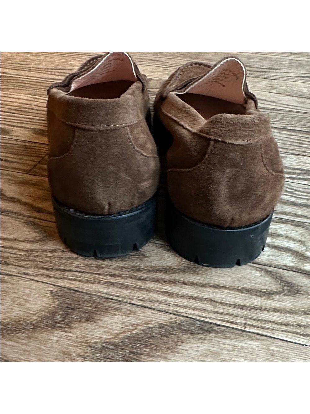 J crew Winona lug-sole penny loafers in brown tan suede 8.5 NWOB - Picture 7 of 8